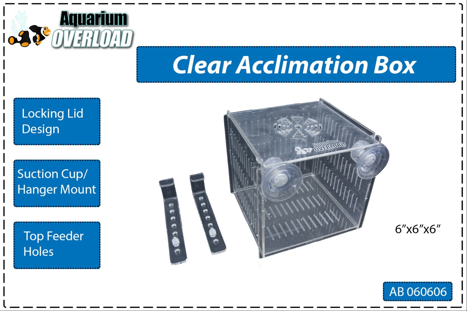 Aquarium Overload Clear Acclimation Breeder Mushroom Quarantine Box Free US Ship