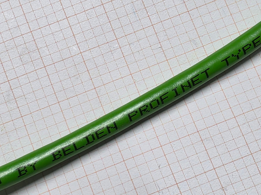 Belden 7960A 22/2P DataTuff CAT5e PROFINET Type A Network Cable PLTC Green /25ft