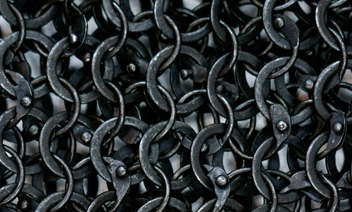 Two Sheet Set : Chainmail Sheet : 9 mm Round Riveted Flat Washer Rings