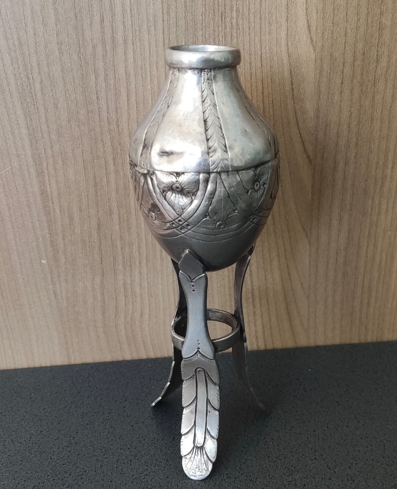 Antique Silver Mate Creole Silverware Three Legs Embossed