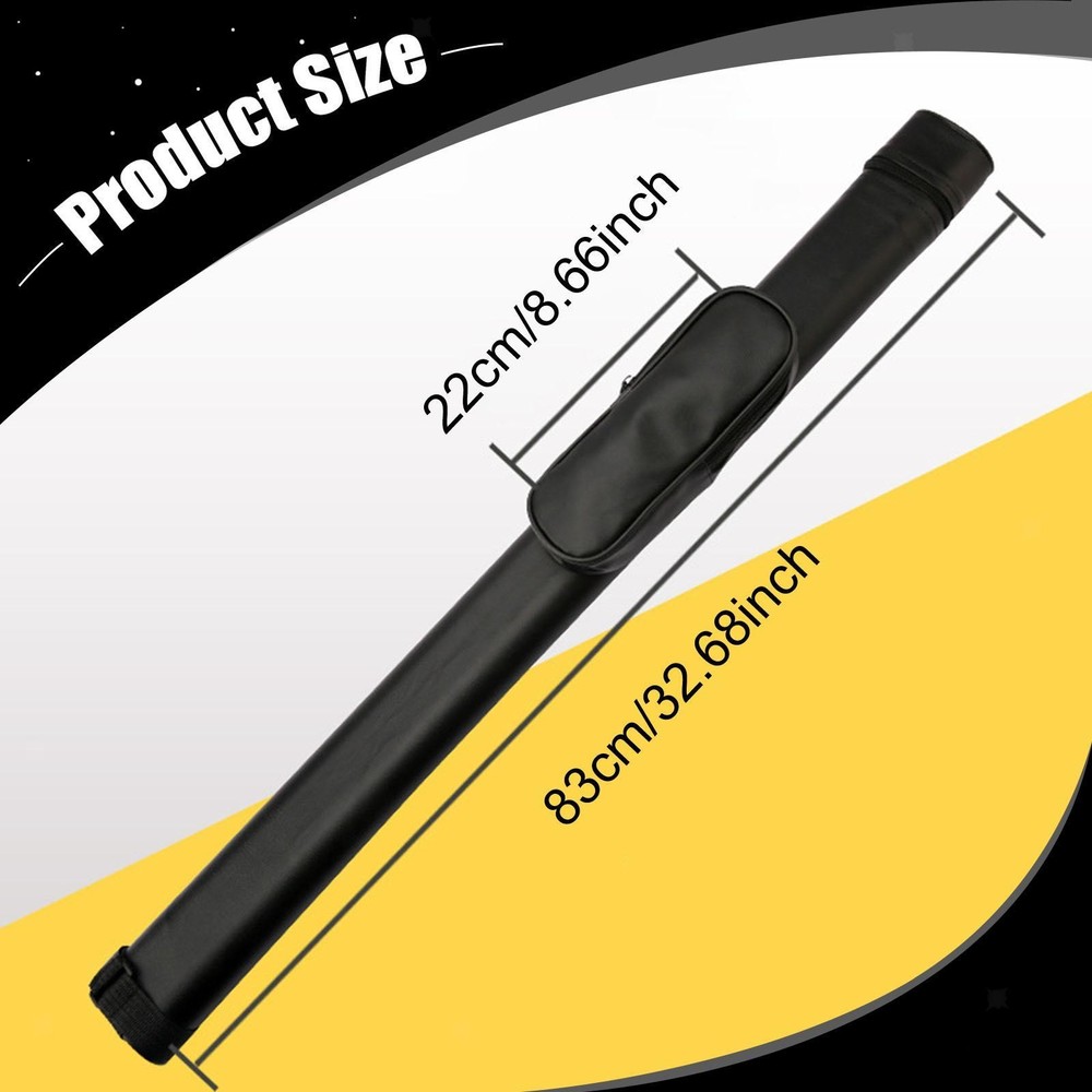 Pool for 1/2 Pool Cue with External Pocket Lightweight Soft Inside Waterproof