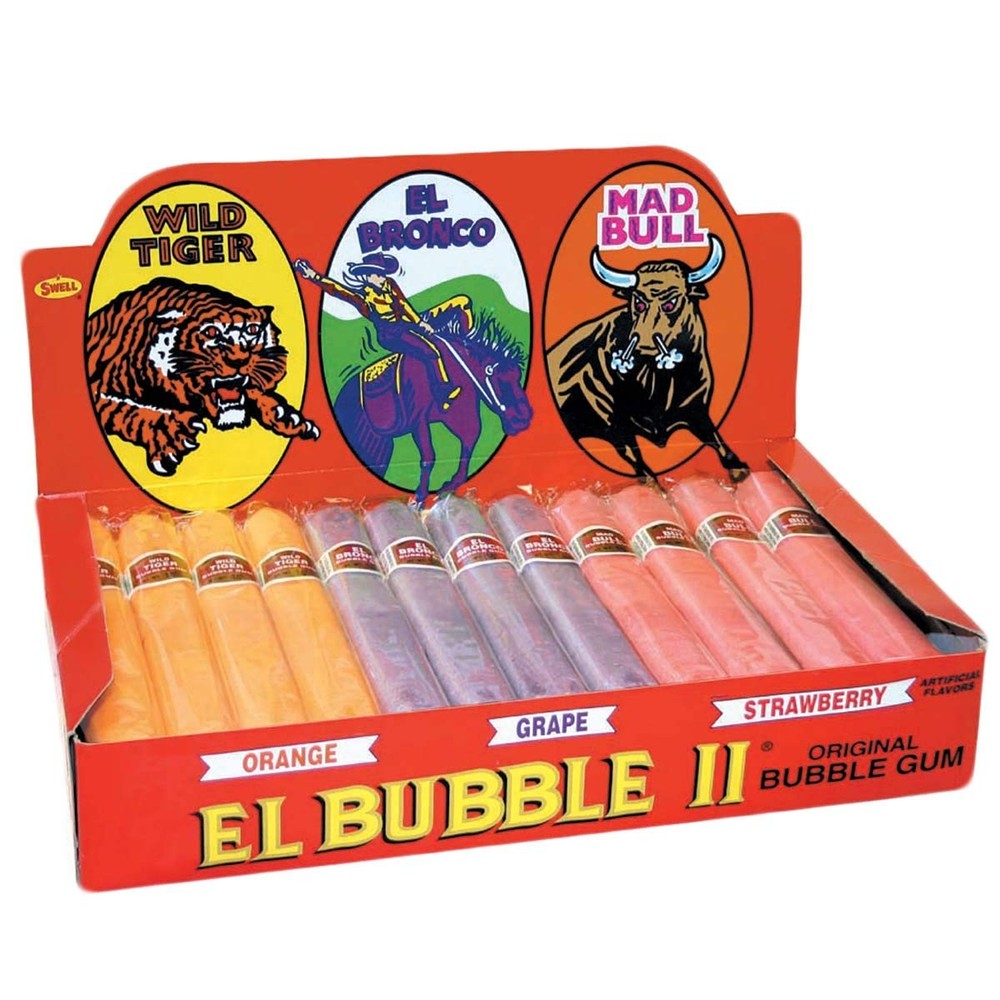 Dubble Bubble El Bubble Ii Bubble Gum Cigars, Assorted Fruit Flavors,