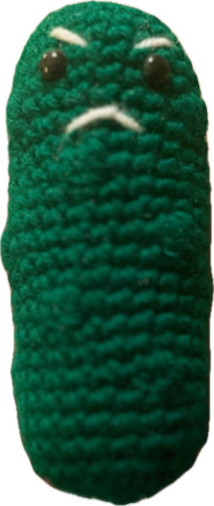 Crochet Emotional Support Angry Pickle