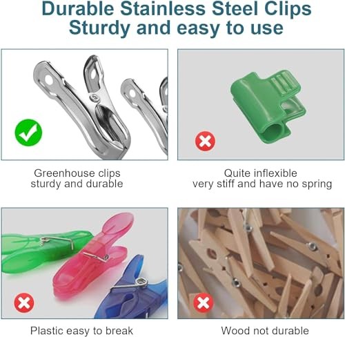 Pcs Garden Clips, Greenhouse Clamps, Stainless Steel 36 36 PCS Garden Clips