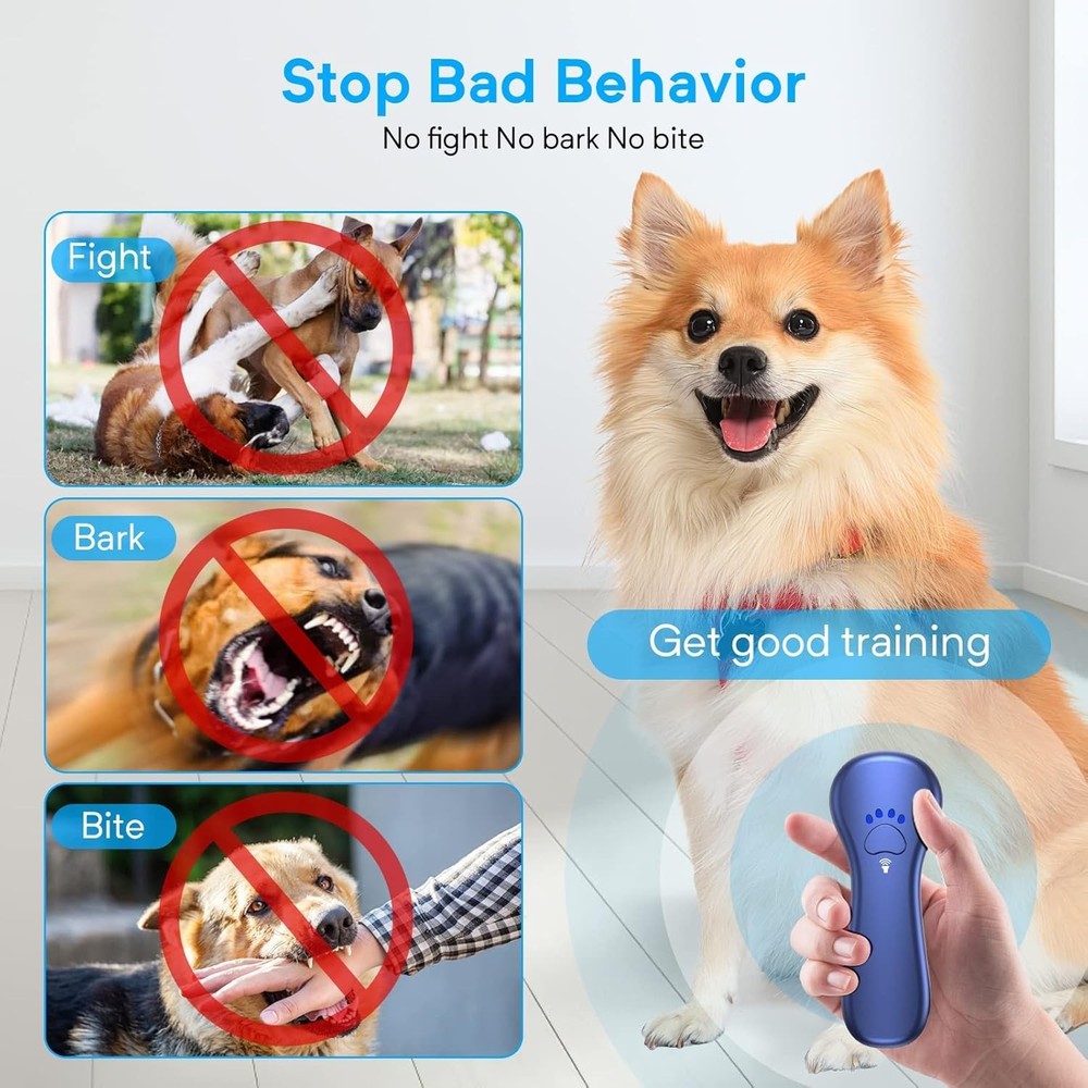 Effective 16.4 Ft Ultrasonic Bark Control Device - Gentle Dog Training Solution