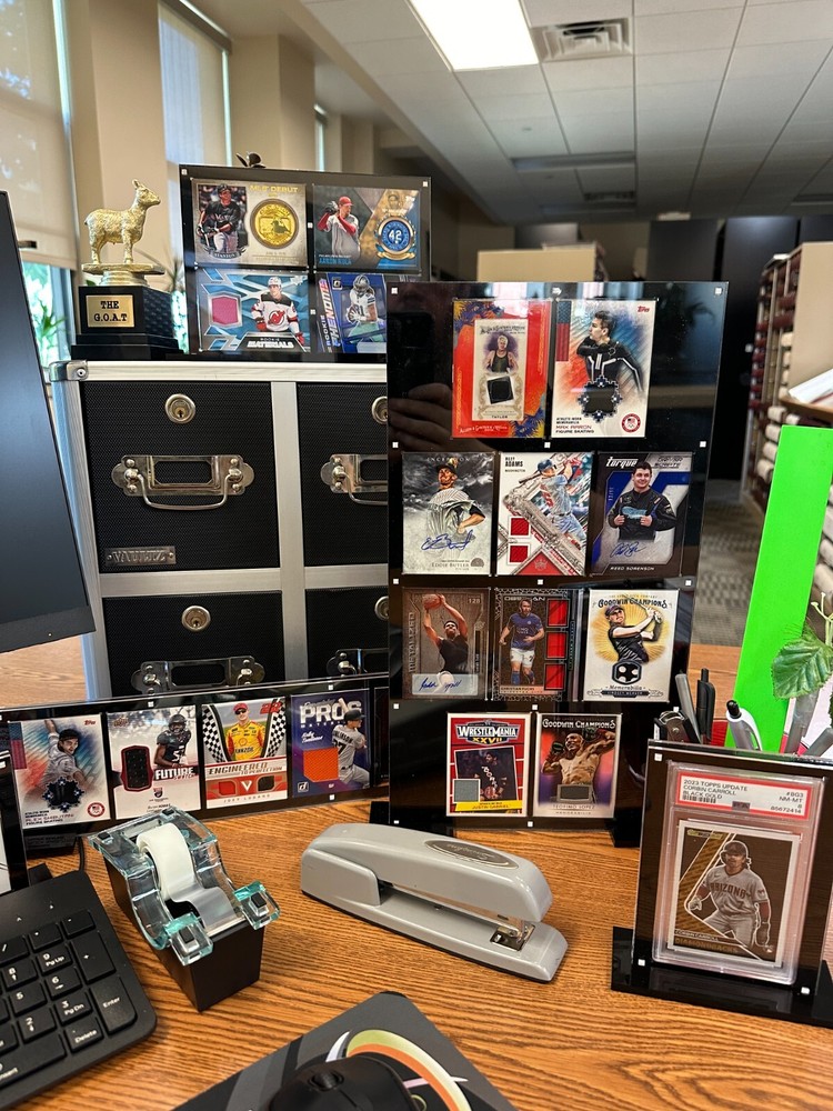 4 Card Sports Trading Card Magnetic Holder Heavy Duty Display Case Stand