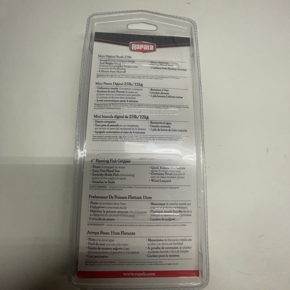 Rapala 25lb Mini Scale & Fish Gripper Combo RTC-MSFG