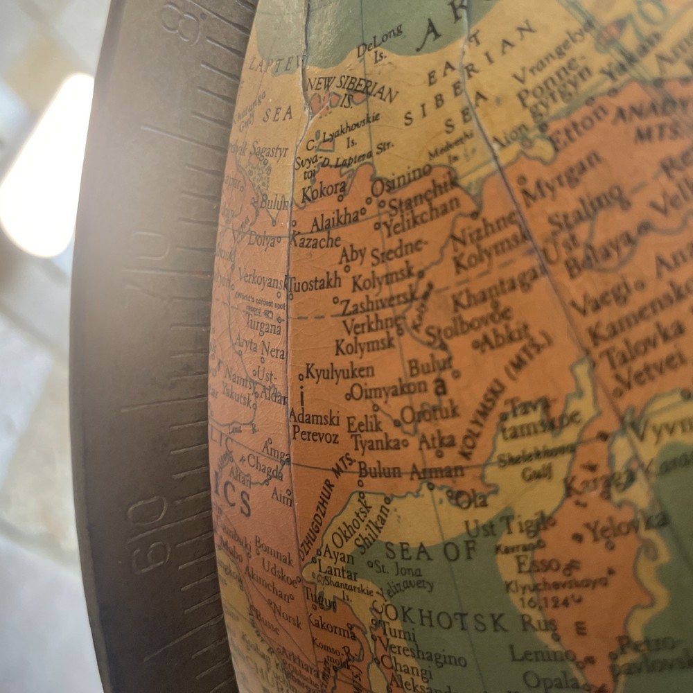 Vintage REPLOGLE 12 inch reference globe Made in USA year unknown