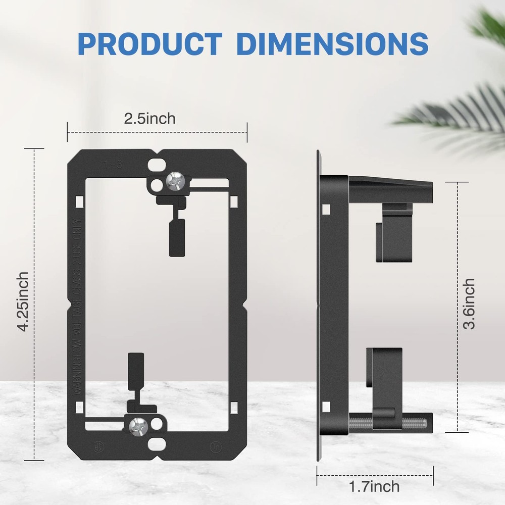 22 Pack Single Gang Multipurpose Drywall Wall Plate Low Voltage Mounting Brac...