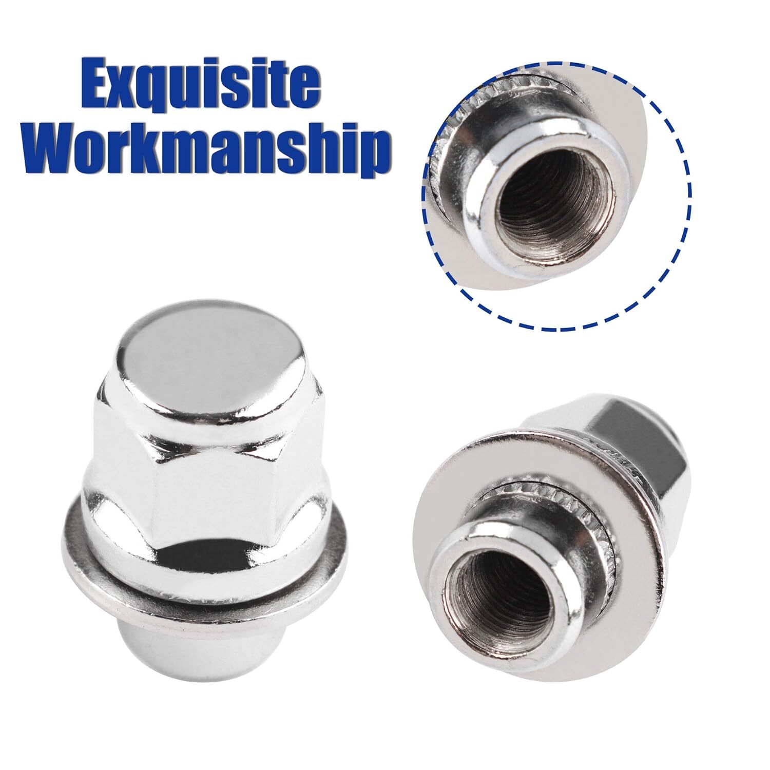 20pcs Chrome Lug Nuts For Nissan Infiniti 12x1.25 OEM Factory Style Mag Type