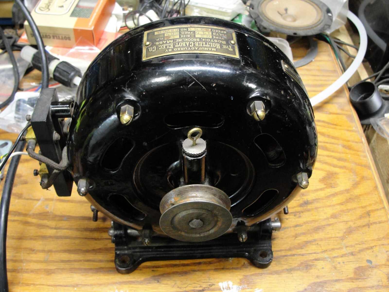 Antique Holtzer Cabot Type 2 Electric Pancake Motor 1200rpm 1/8hp working cond.