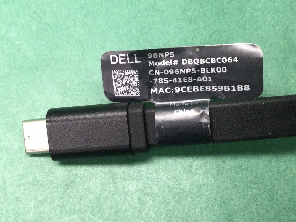 Genuine Dell USB-C to Ethernet Network 96NP5 DBQBCBC064 Adapter