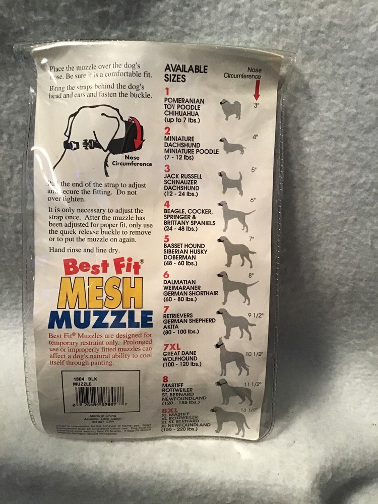 Mesh Dog Muzzle size 4 for medium breeds