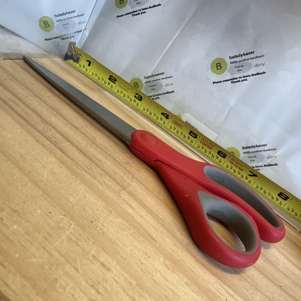 Bazic 8” Scissors Plastic Handle Sharp All Purpose Scissors Straight