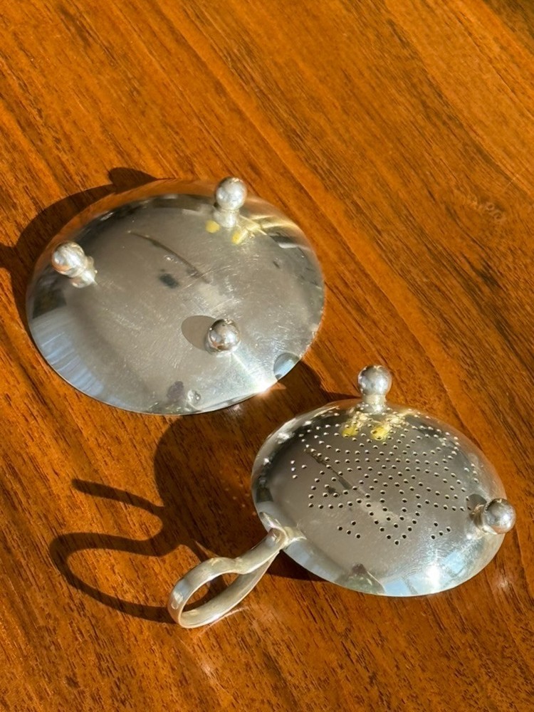 Vintage WMF Silver-Plated Tea Strainer with Drip Bowl – German Tableware
