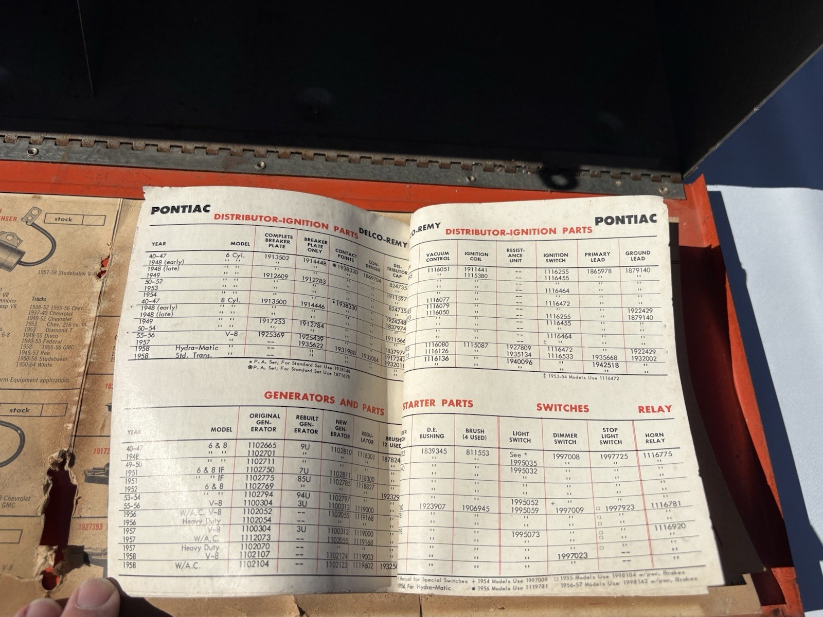 Vintage General Motors Delco Remy Ignition Parts Cabinet Dealer Man Cave