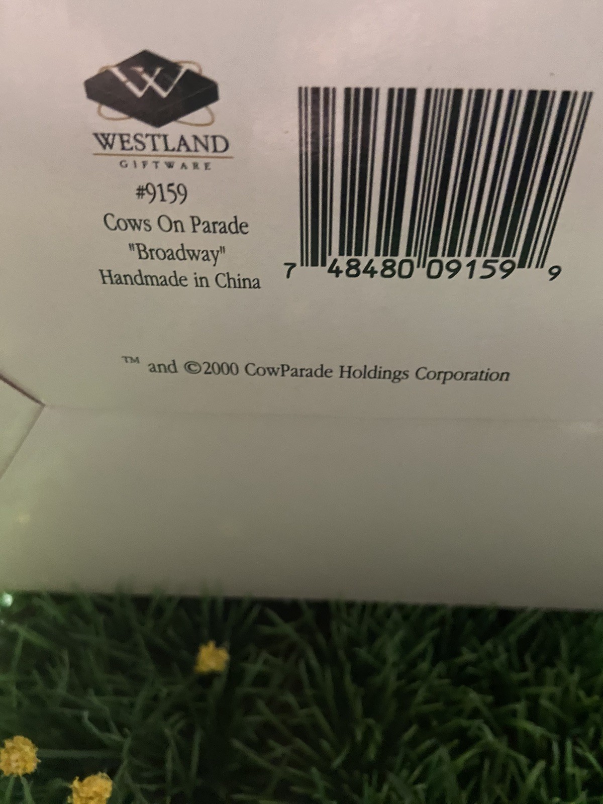 Cow On Parade Broadway 2000 Complete w/ Box & Tag Item #9159