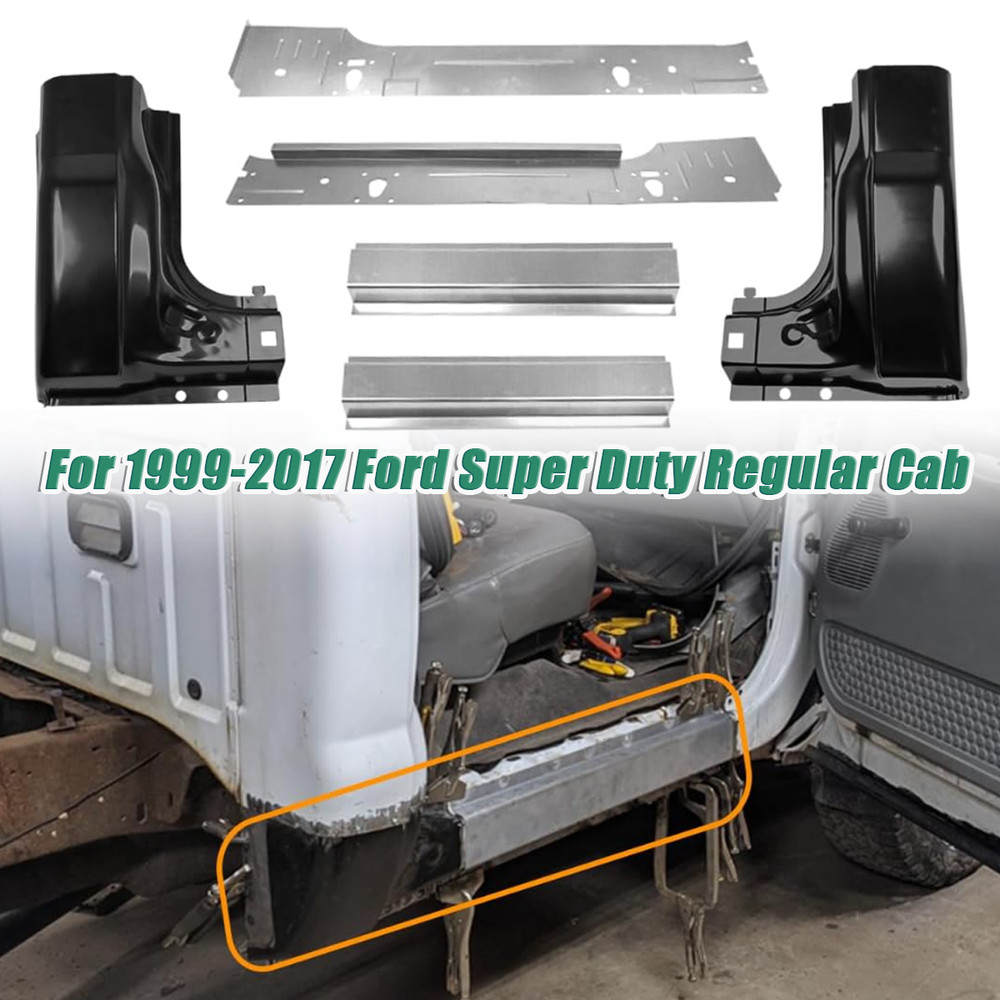 Inner Outer Rocker Panel  & Corner Cab Kit For 99-16 Ford Super Duty Regular Cab