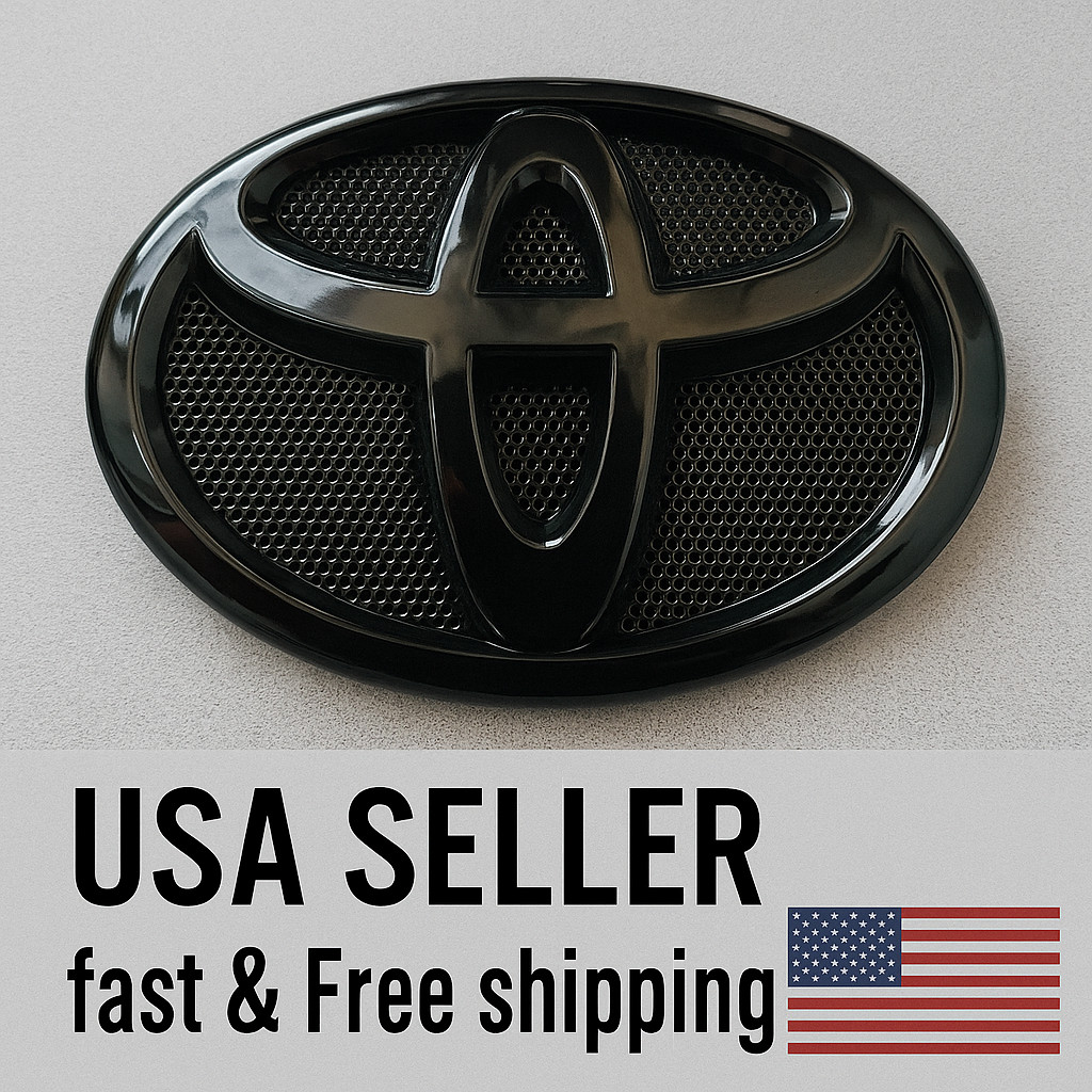 14CM Black Piano Front Grille Emblem Badge for Toyota Corolla 2009-2013