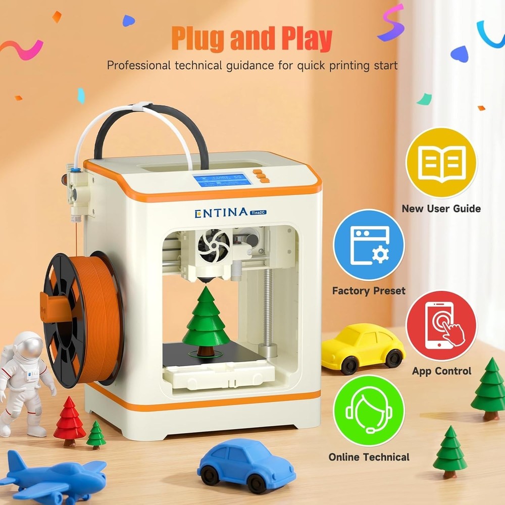 FDM 3DPrinter Auto Leveling Beginner Friendly High Precision PLA ABS LargeVolume