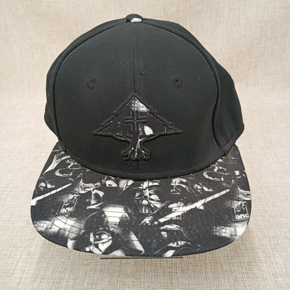 Star Wars Darth Vader Face Black Flat Bill Snapback Adjustable Cap Hat