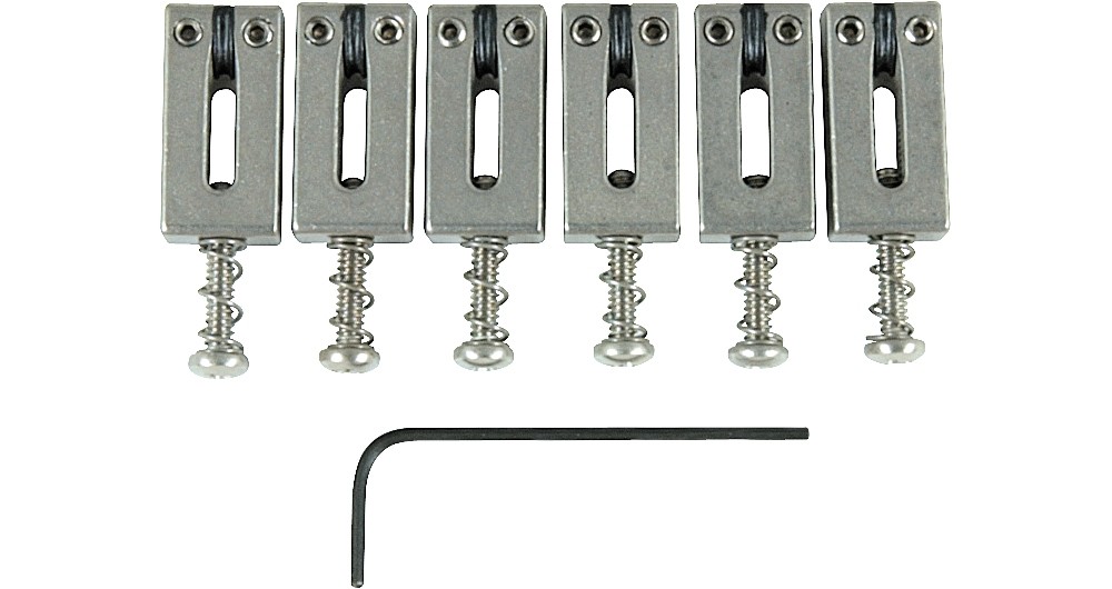 Graph Tech String Saver Classics Strat & Tele 2-1/16" Spacing Brushed Steel