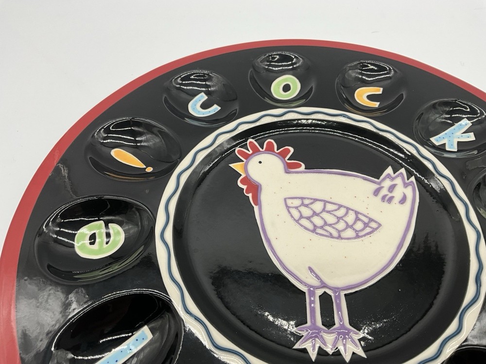Cocadoodle Deviled Egg Platter by Becky Denny Vintage Serving Ware