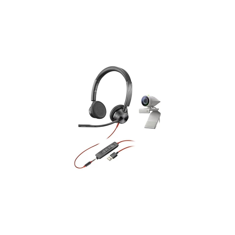 Plantronics Poly - Studio P5 Webcam with Blackwire 3325 Headset Kit Polycom -
