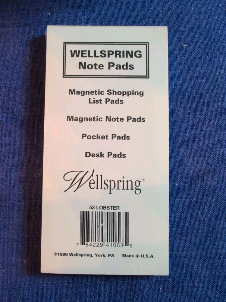 Wellspring Notepad Tablet SeaShells Shells Clams 2.75 X 5.5 Inches NIP