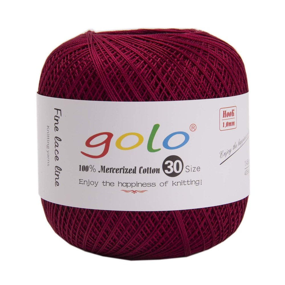 Crochet Thread for Hand Work Crochet Yarn Claert Wine red 185