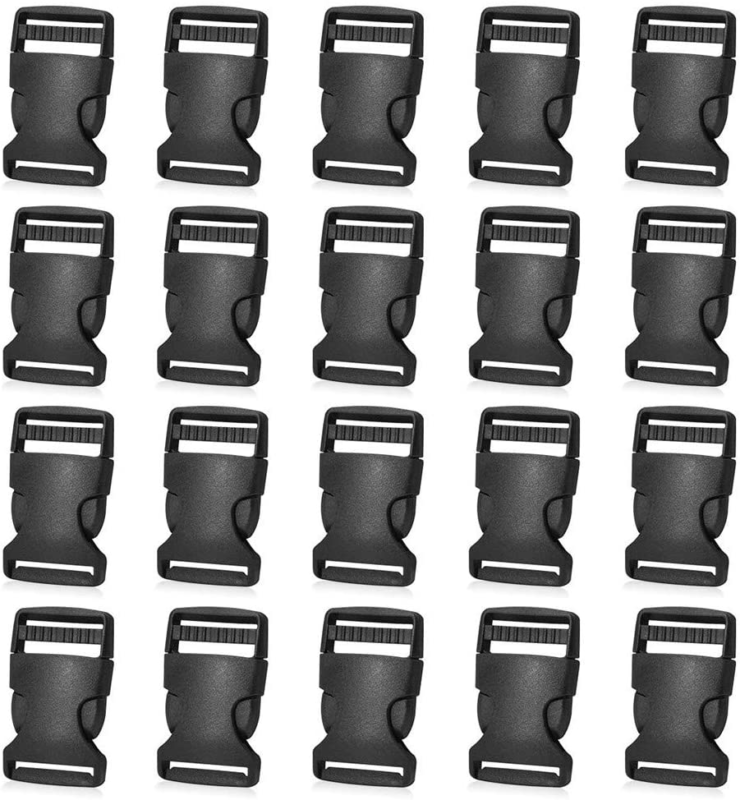 300PCS Plastic Webbing Straps Backpack 25MM (150* Slides Release & 150* Buckles)