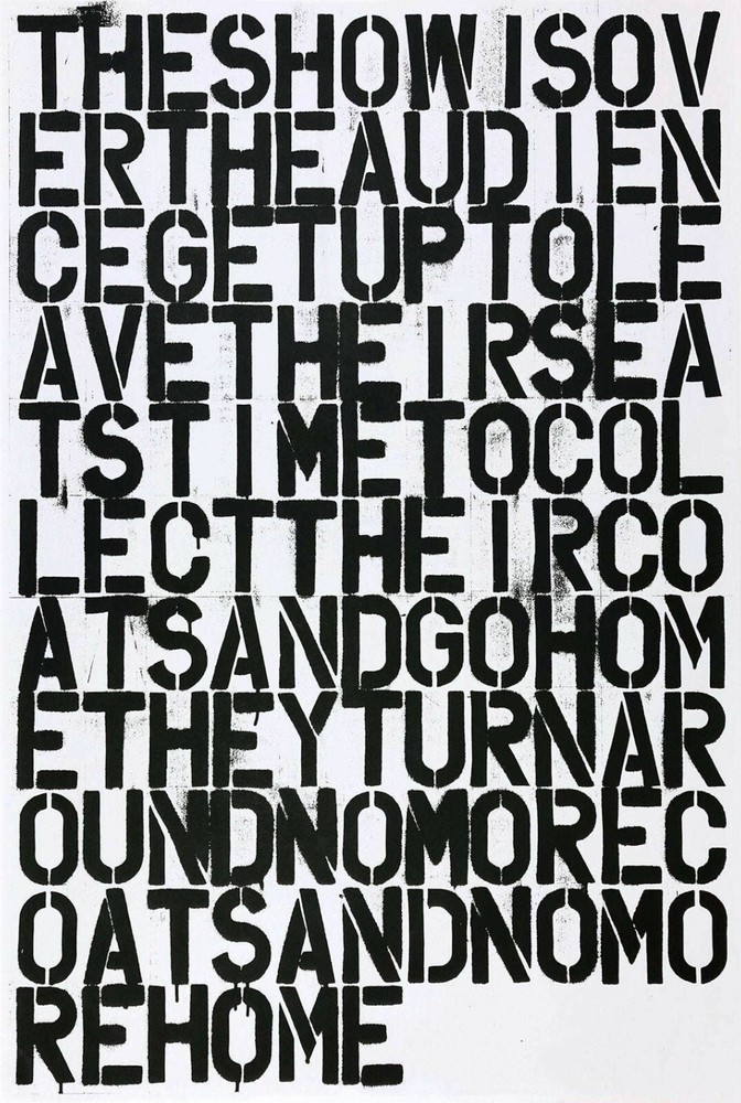 Felix Gonzalez-Torres with Christopher Wool  "Untitled", 1993  printing on paper
