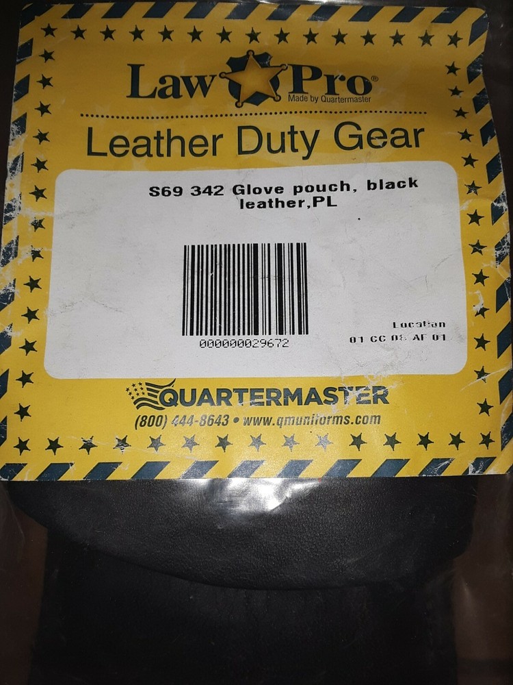 Law Pro Glove Pouch. Model #S69 342. Black Leather