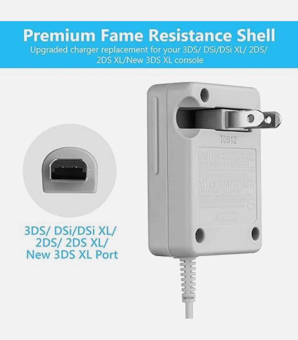 AC Adapter Home Wall Charger Cable for Nintendo DSi/ 2DS/ 3DS/ DSi XL System