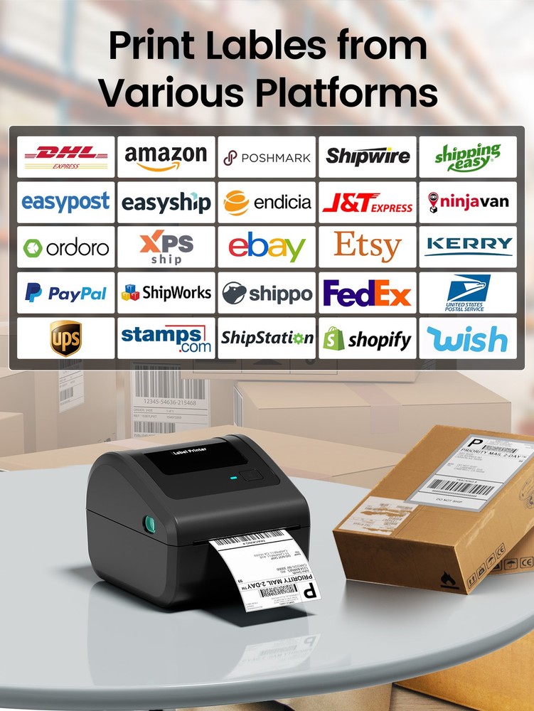 Phomemo 4x6 Wireless Shipping Label Printer Thermal Label Printer for USPS FedEx
