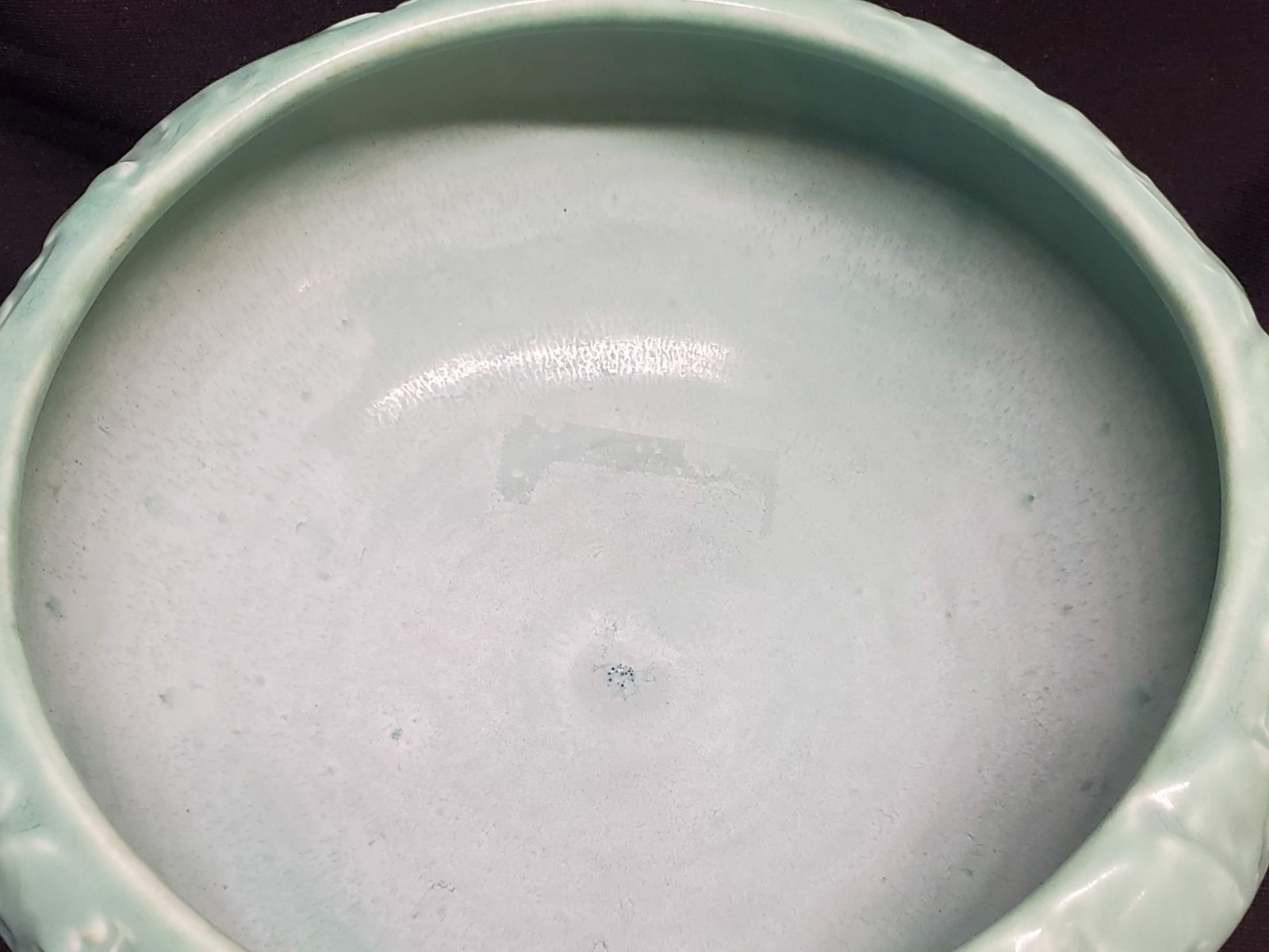 1921 Rookwood Pottery Large 9" Matte Mint Green Bowl Grape Vine