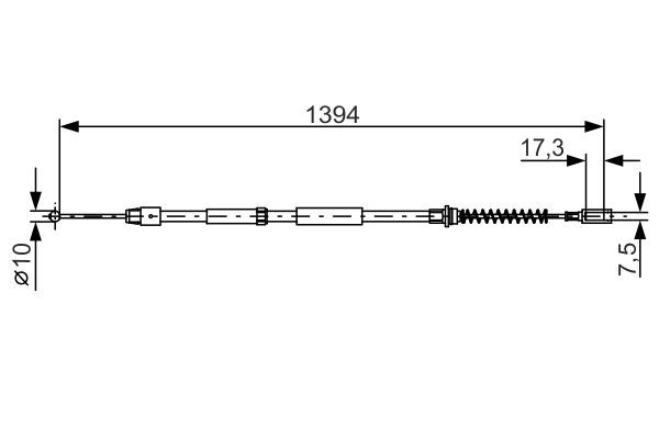 Cable Pull, parking brake BOSCH 1 987 482 033