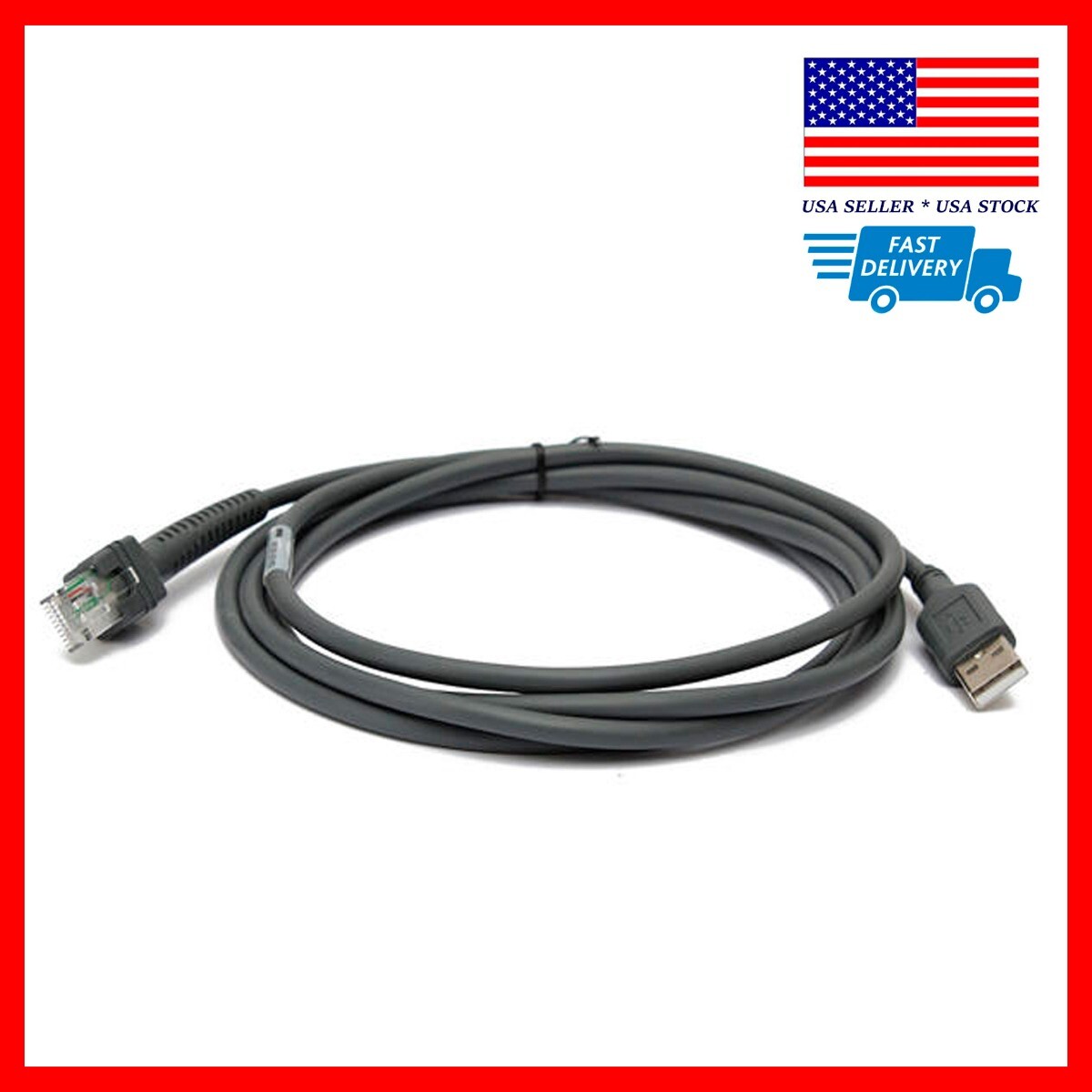 ✅ USB cable for Symbol Motorola Barcode Scanner 7FT 2M ✅ Fast Shipping