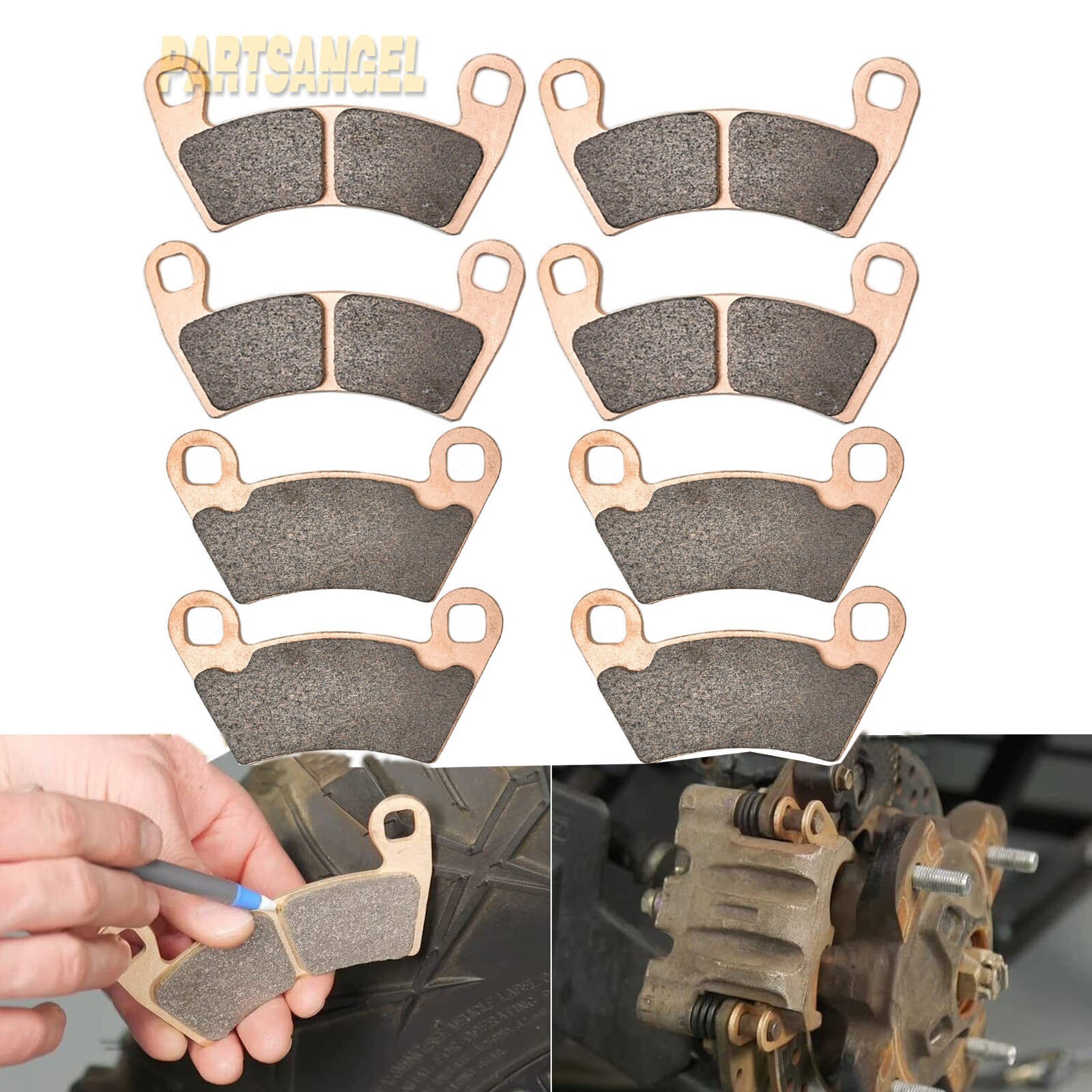 Front & Rear Sintered Brake Pads For Polaris Ranger XP 900 Severe Duty 2013-2019