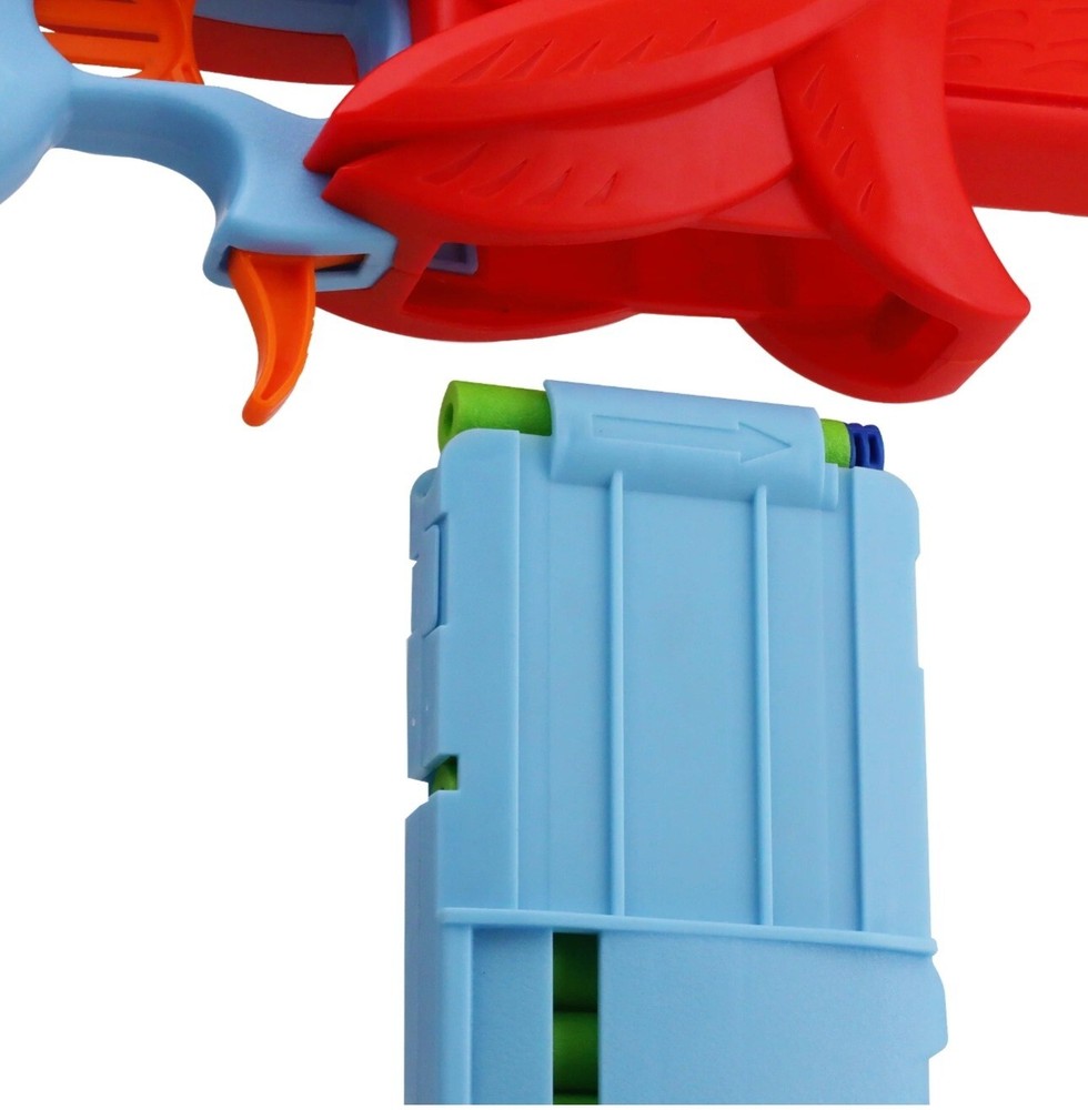 Adventure Force Pyroraptor Pump-Action Clip-FedBlaster - Compatible with Nerf