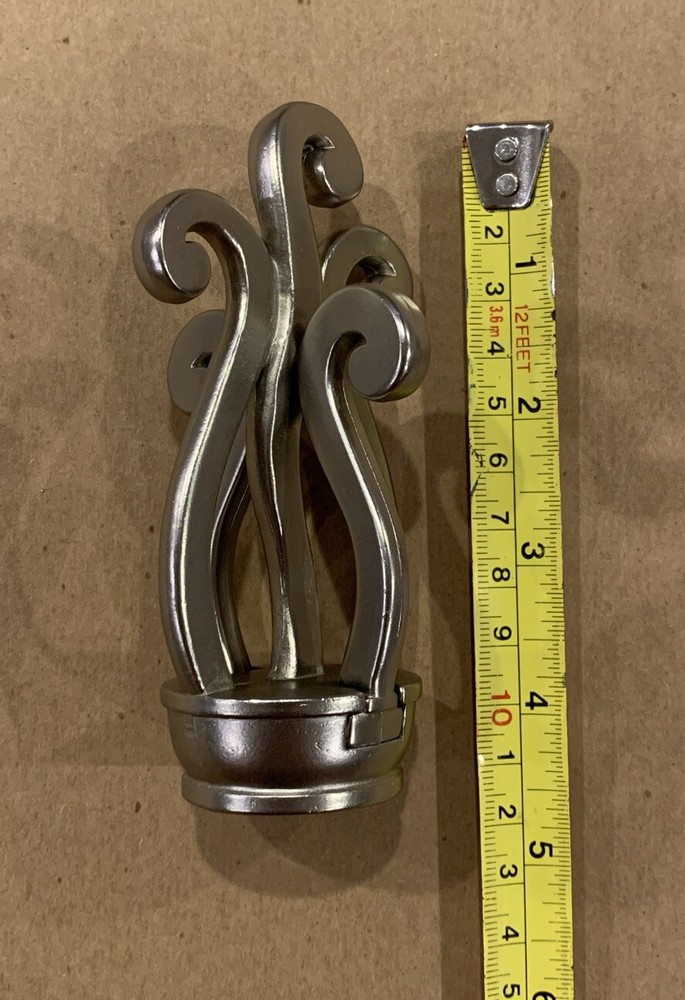 Drapery Curtain Finials Brushed Nickel - MSG Cambria Collection