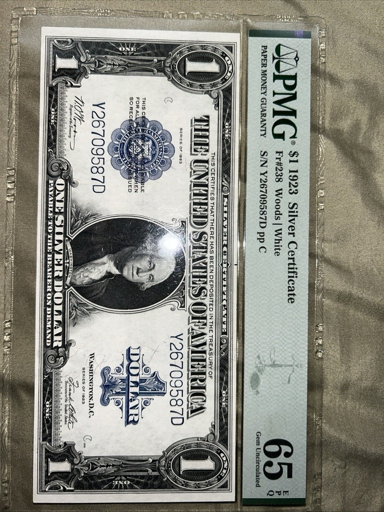 1923 Silver Certificate $1 Dollar Large Size Currency Note#238