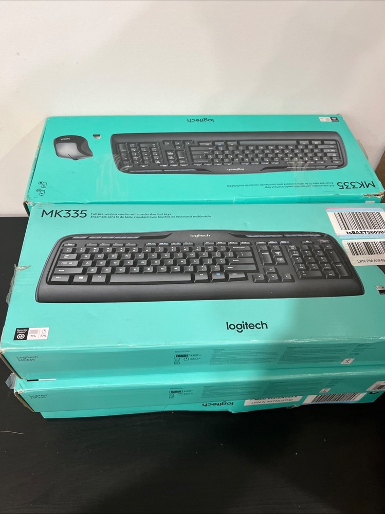 Logitech MK335 Wireless Keyboard and Mouse Combo with USB Dongle -Open Box