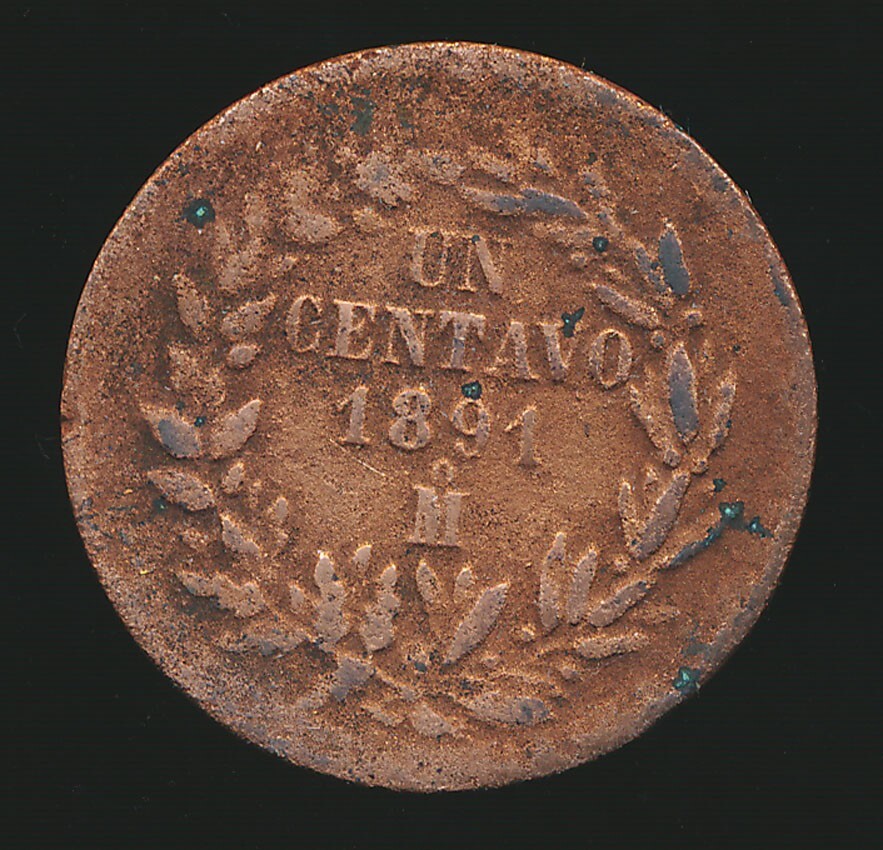 Mexico - Second Republic 1891-Mo CENTAVO (Copper)