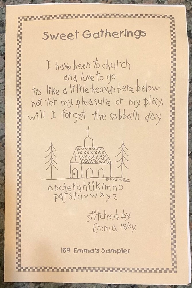 Emma’s Sampler 189 by Sweet Gatherings embroidery pattern