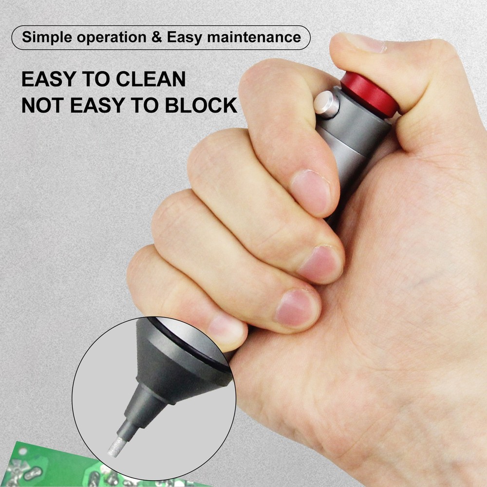 Portable Silicone Tip Engineer Desoldering Pump Tool for Quick Solder Removal