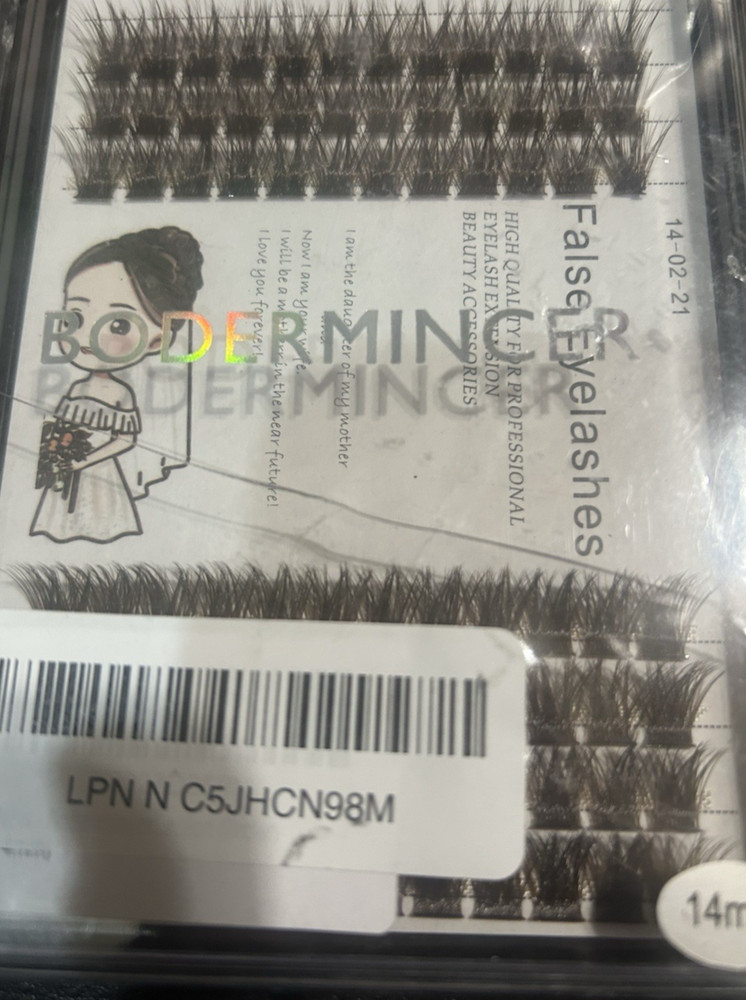 Boderminger False Eyelashes 14mm