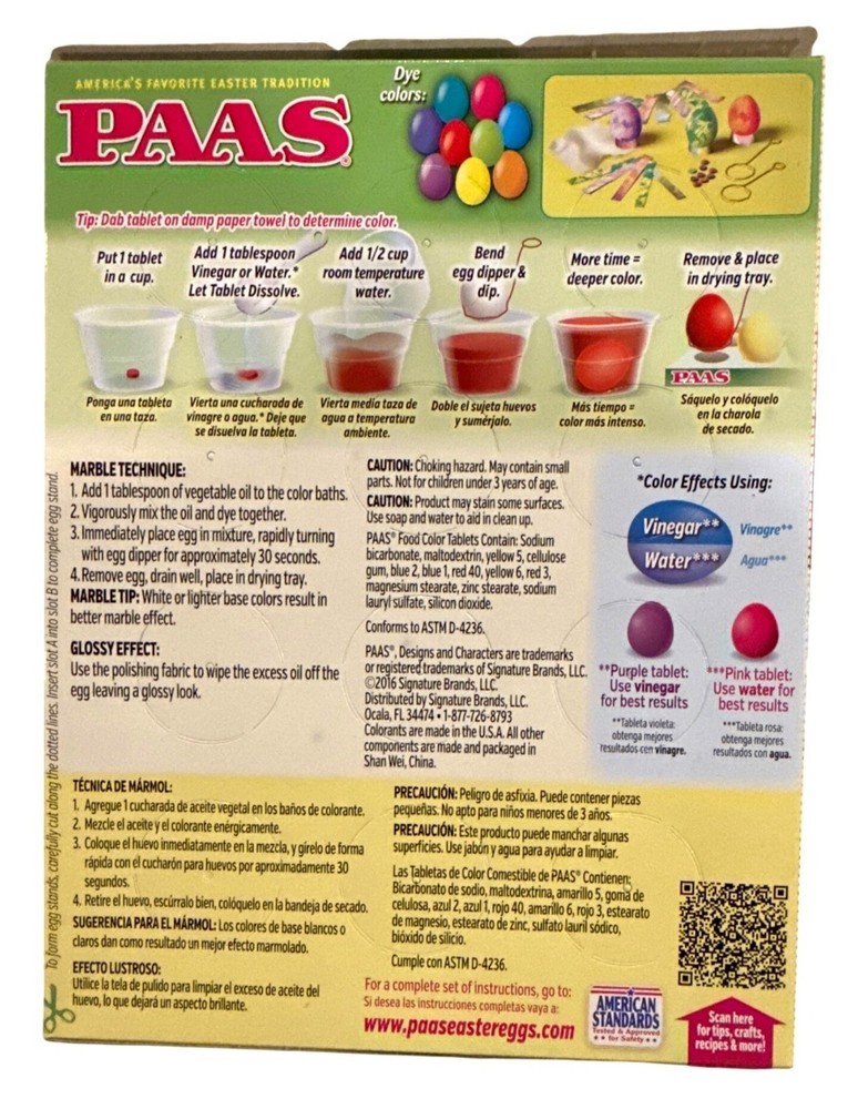 PAAS Marble Easter Egg Decorating Kit Stands + Dye Tablet+ Dippers+ Drying Tray+
