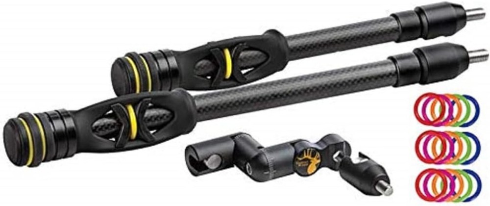 Noise-Reducing Bow Stabilizer with Quick Connect System and Two Weights Included