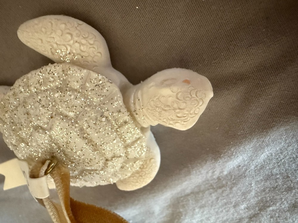small white ceramic turtle ornament